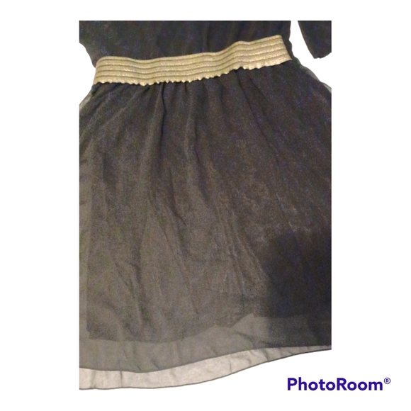 Sexy One Sleeve Lil Black Mini Dress w sheer overlay - Picture 5 of 5